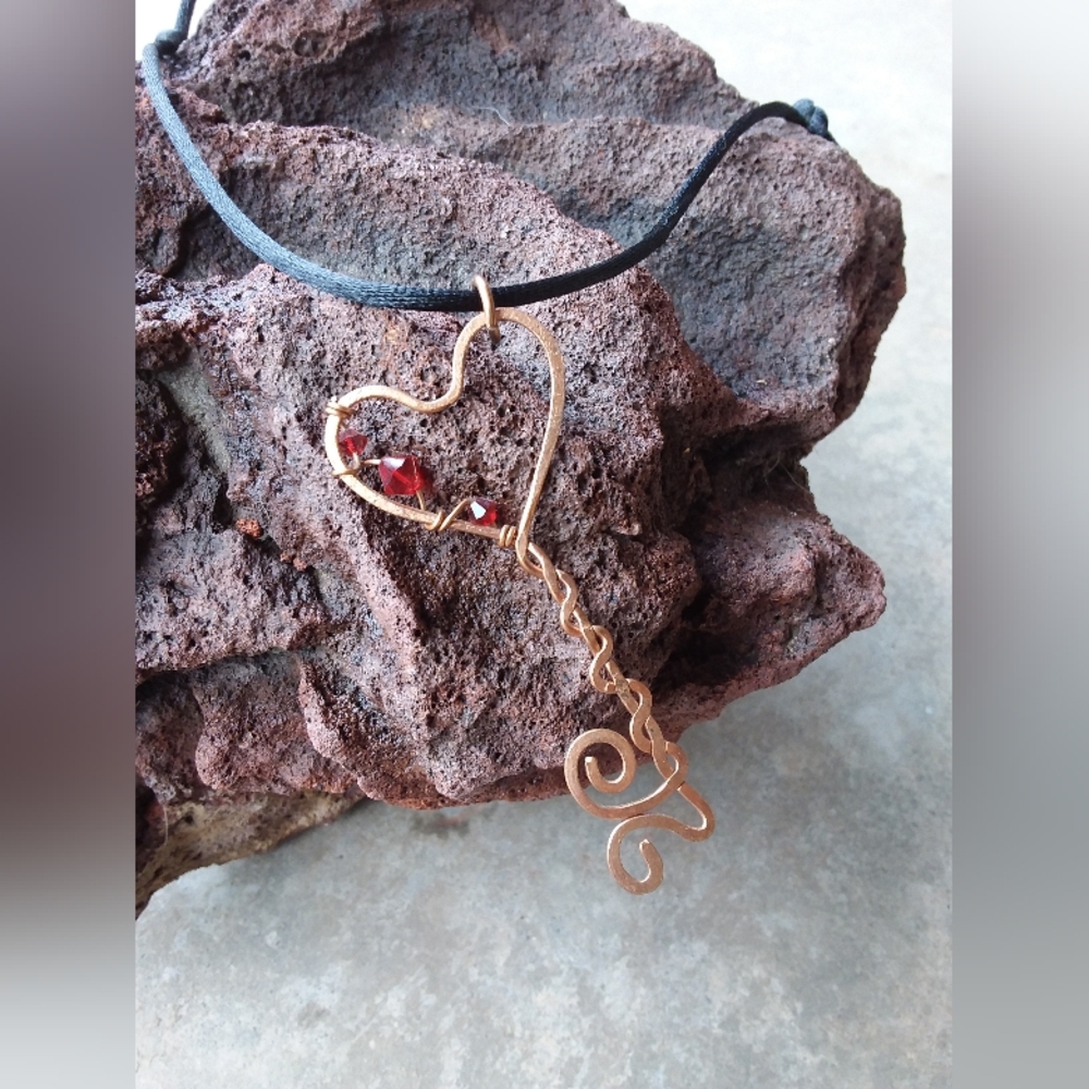 Handmade Copper Key Necklace